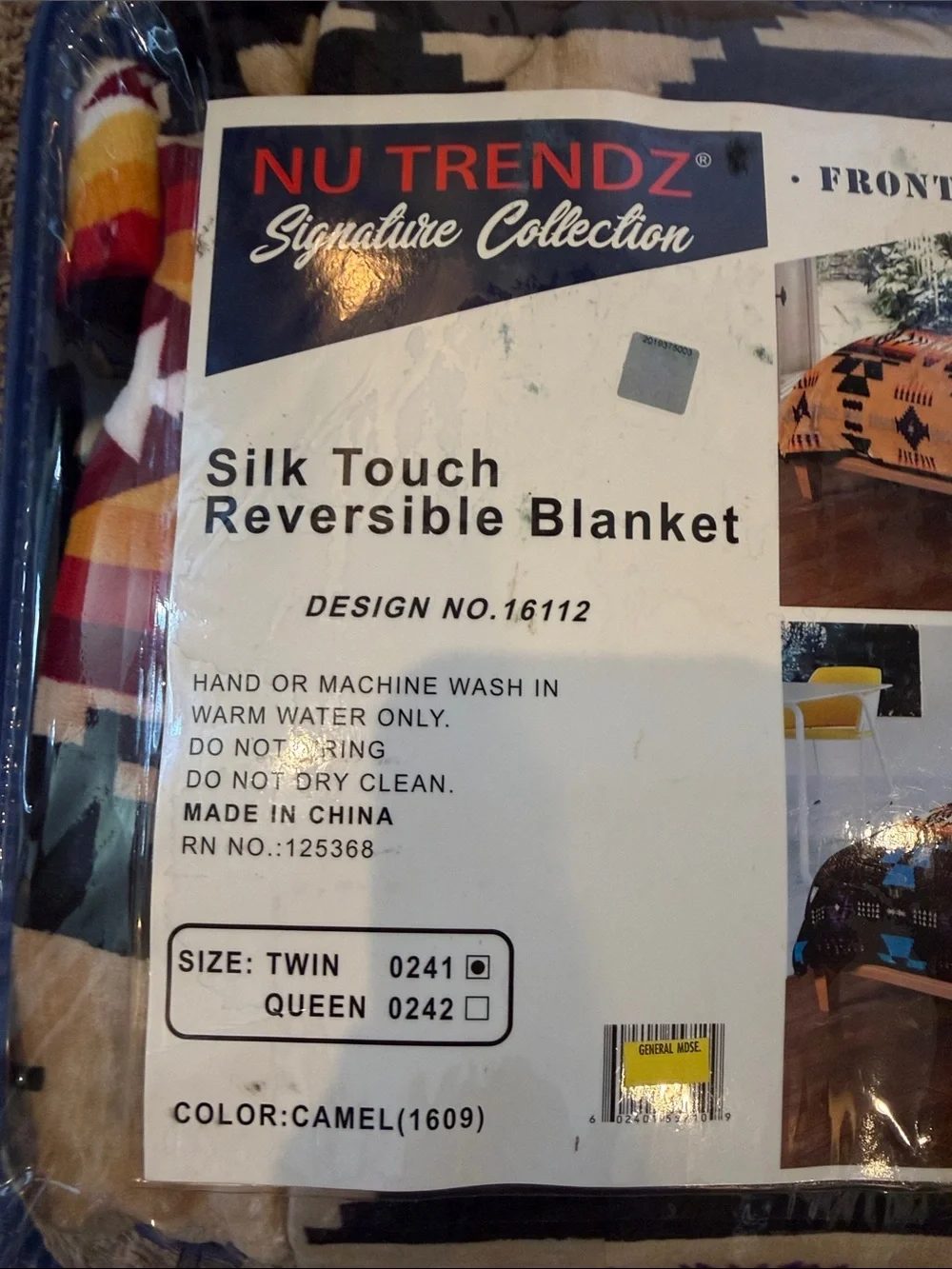 NU Trendz Navajo Design Southwest Print SilkTouch Reversible Comforter Twin/Full